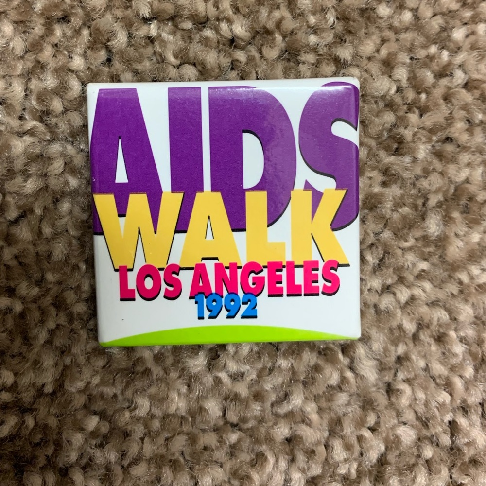 Vintage AIDS Walk LA Pin